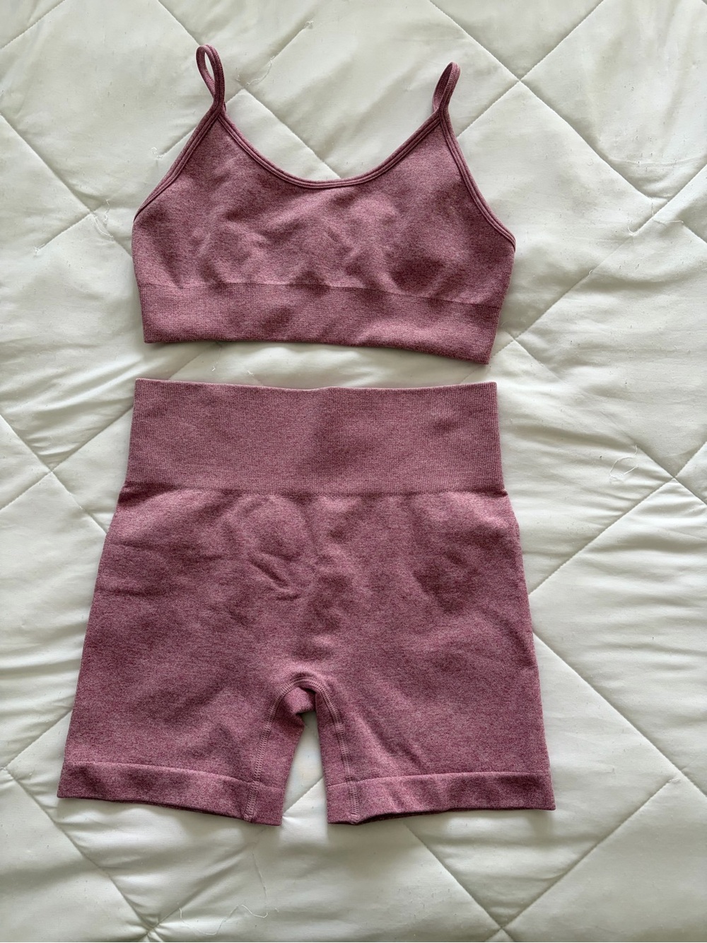Amazon Mauve Pink Seamless Two-Piece Active Set